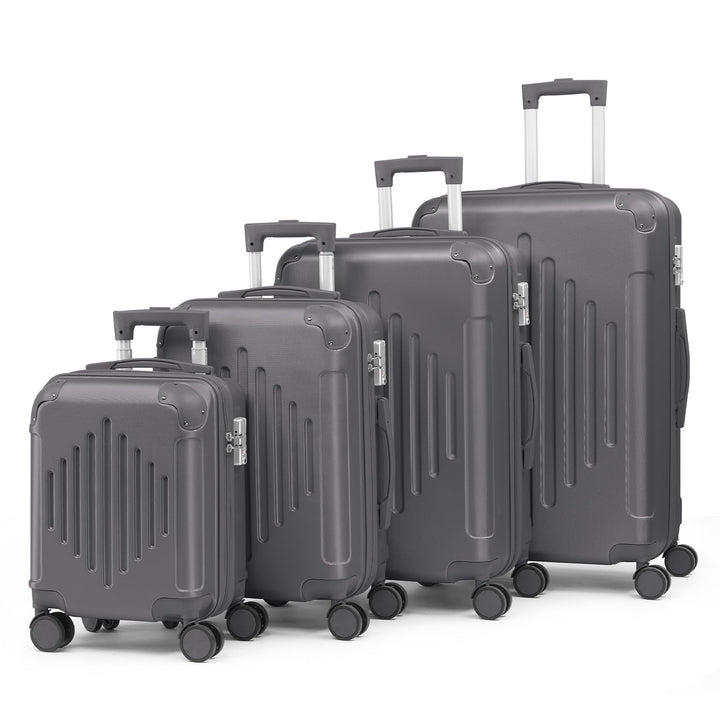 LALAHO Kofferset 4 teilig Hartschale, Reisekoffer mit Rollen Gross, Koffer Set 4 Stück aus ABS, Hand