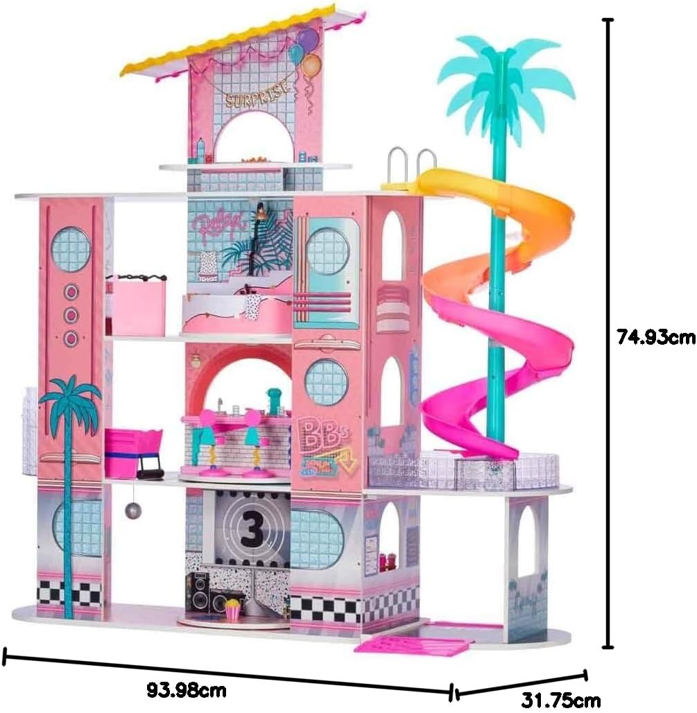 LOL Surprise OMG House of Surprises - 85+ Überraschungen, 4 Stories, 10 Räume - Inklusive Möbel, Acc