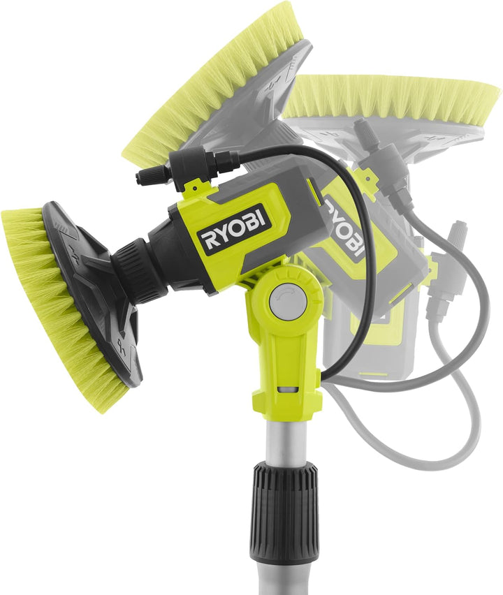 RYOBI 18 V ONE+ Akku-Nass-Reinigungsbürste RWTS18-0 (teleskopierbar bis 1,4m, 15 cm Borstenkopf, Max