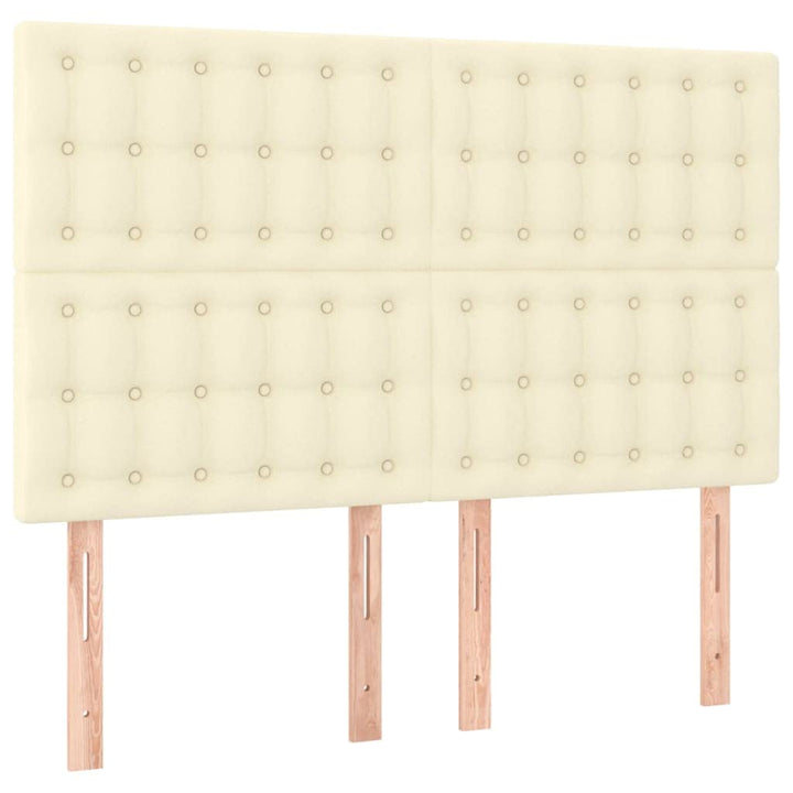 vidaXL Kopfteil 4 STK., Bettkopfteil mit Holzbeinen, Höhenverstellbar Polsterkopfteil für Bett, Bett