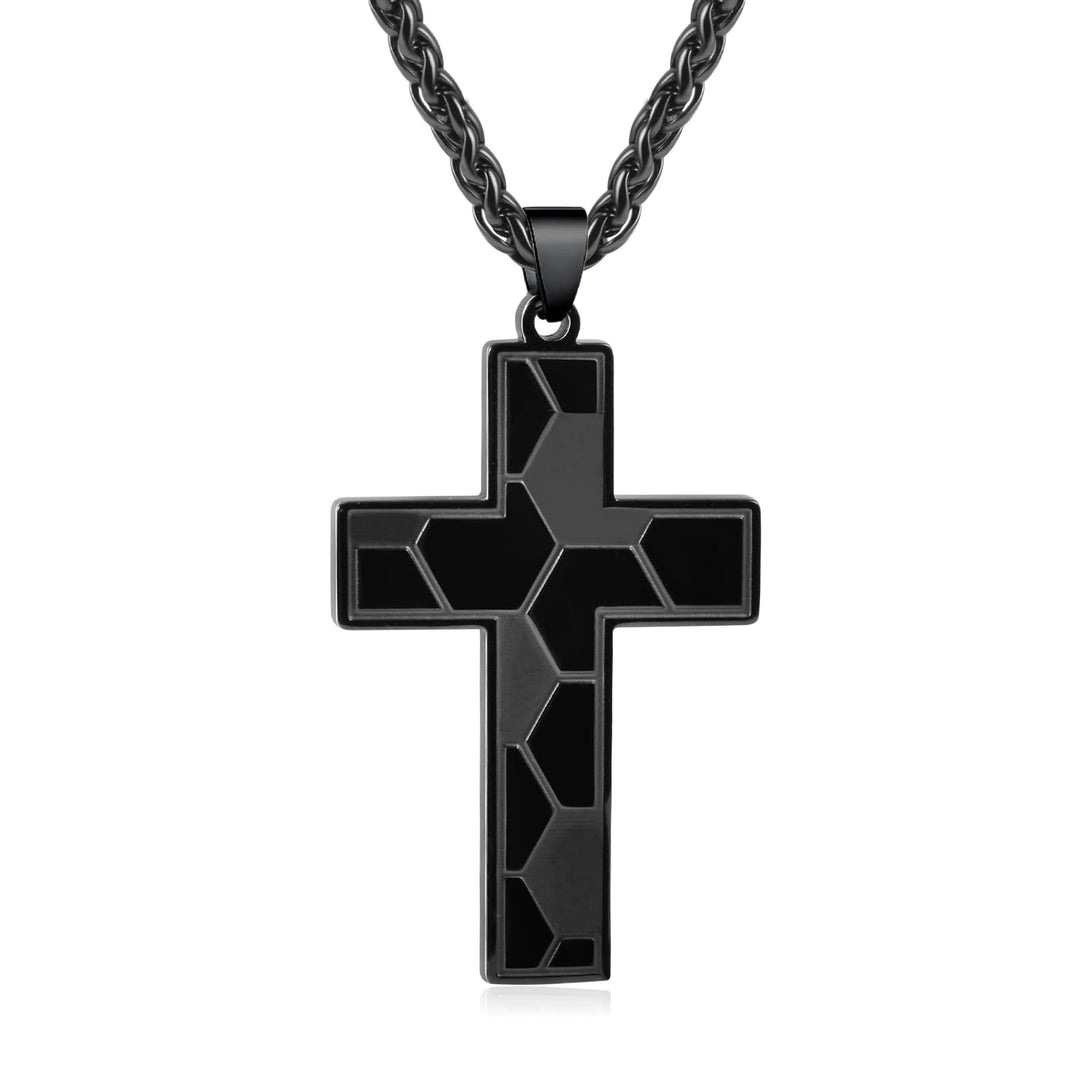 CheersLife Basketball/Fussball-Kreuz-Halskette Für Jungen, Kette Herren,Kommunion Geschenk Junge,Ede