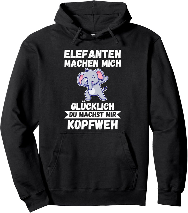 Elefant Elefanten Pullover Hoodie