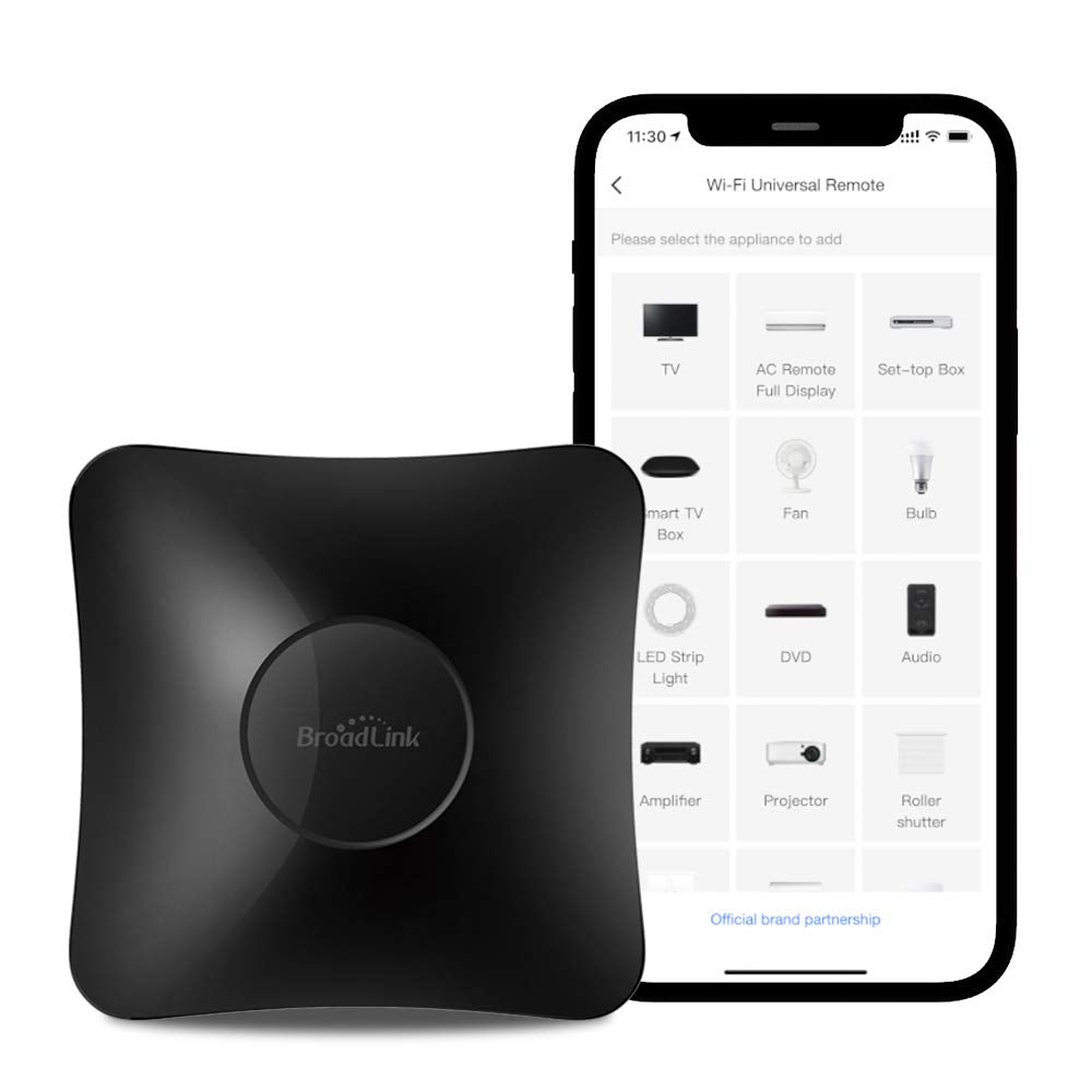 BroadLink - RM4 Pro, IR und HF Universal-Fernbedienung, All-in-One Hub, Code-Lernfunktion, WLAN, für