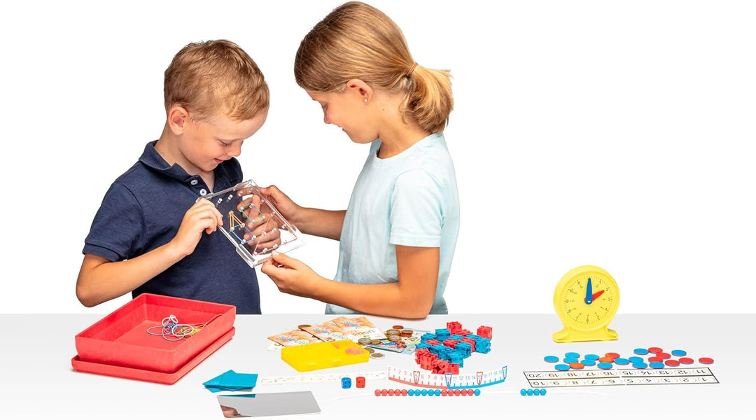 WISSNER® Mathe-Lernbox für die Grundschule mit Übungsaufgaben - Mathe-Set Made in Germany, Ideal für