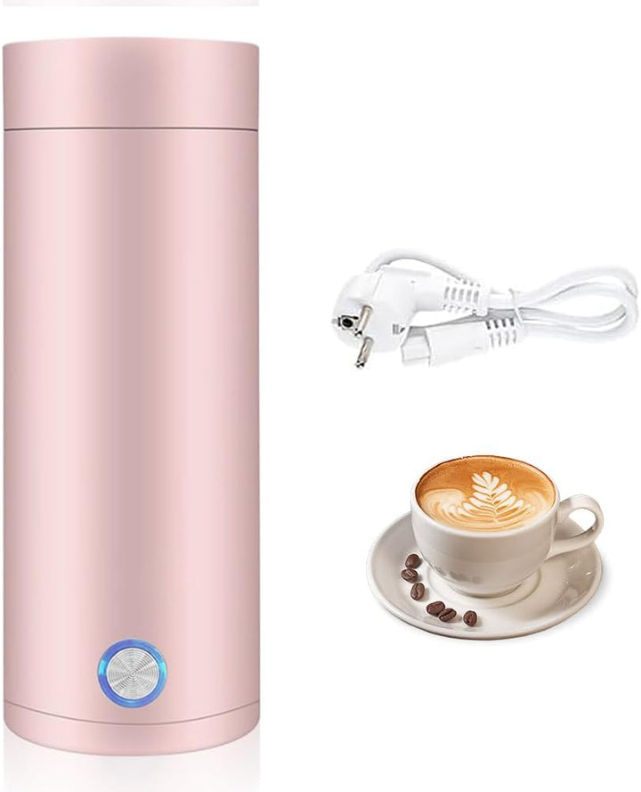 Aoreun Kleiner Tragbarer Wasserkocher, 400ml Tragbarer Elektrischer Wasserkocher, Mini Thermoskanne