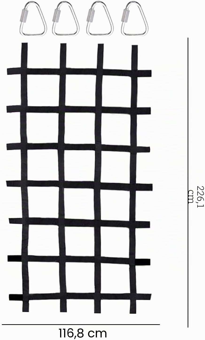 Kletternetz für Kinder – Kletternetz für Kinder | 225,4 x 117,8 cm Netz mit Haken, Baumhaus, Dschung