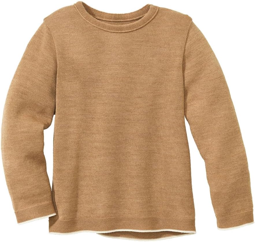 Disana Strick-Pullover, Zeitloses Design | 100% Bio-Merinowolle GOTS, IVN Best | Kleinkind Kind Unis