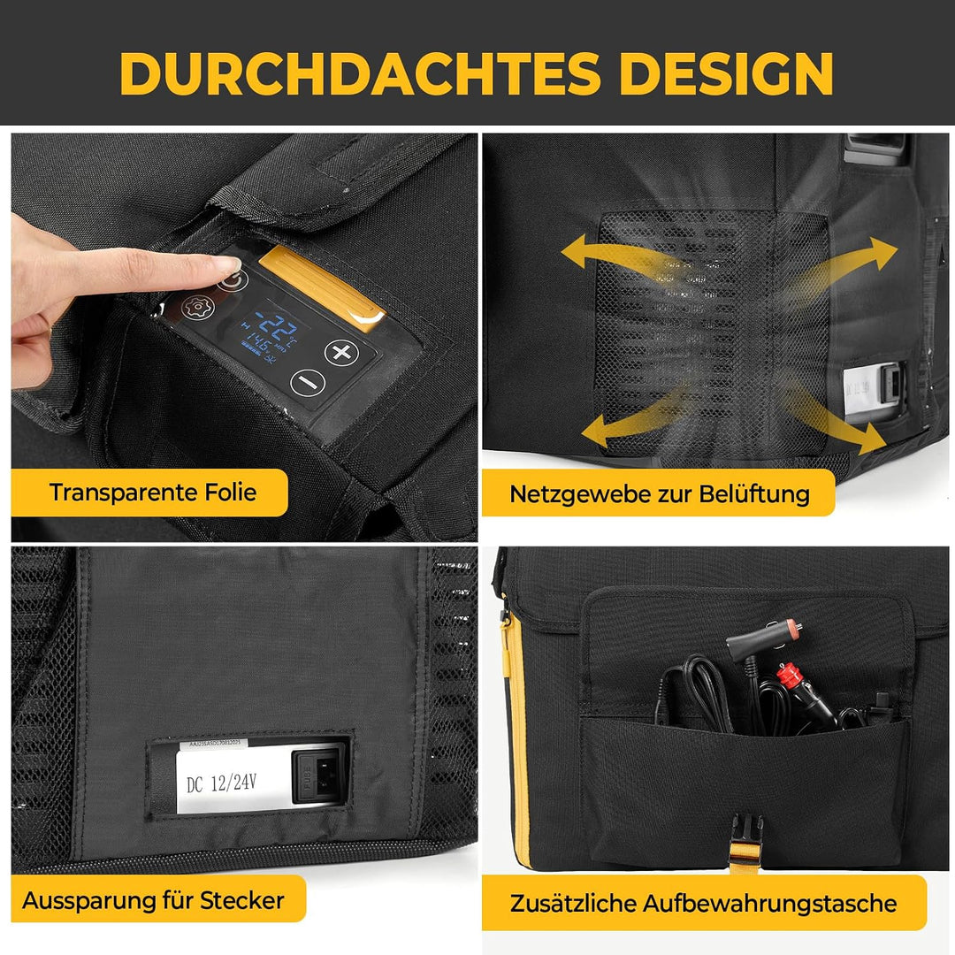 BougeRV Wasserfest und Isoliert Schutzhülle für CR PRO Kühlbox, 600D Oxford Tragetasche(Kühlbox Nich