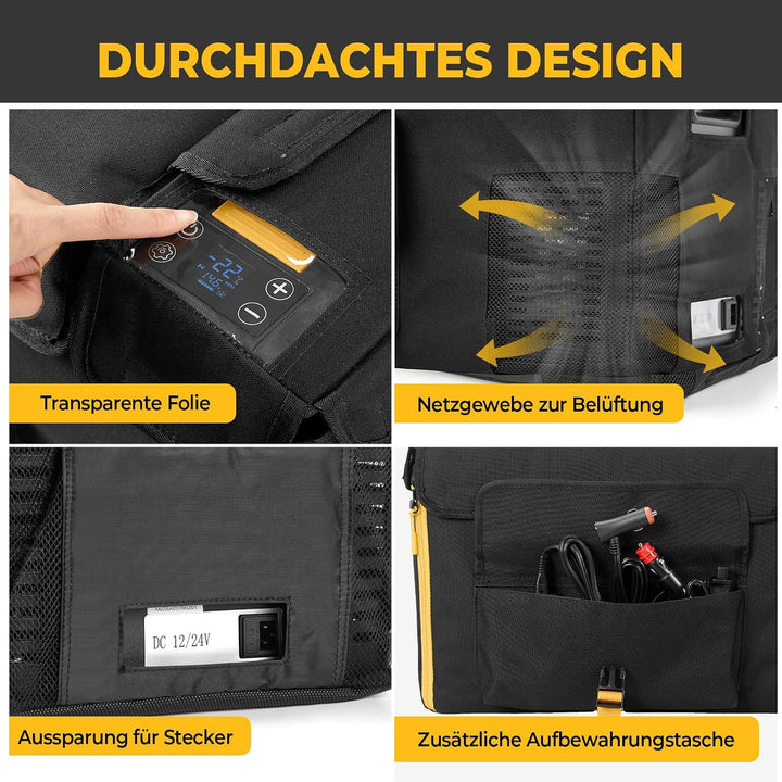 BougeRV Wasserfest und Isoliert Schutzhülle für CR PRO Kühlbox, 600D Oxford Tragetasche(Kühlbox Nich