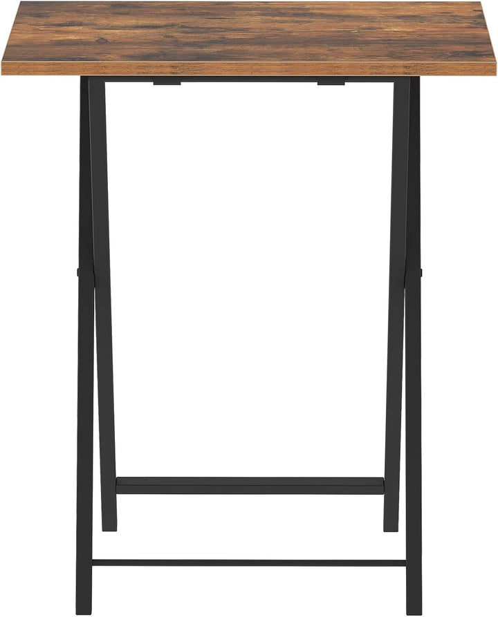 HOOBRO Beistelltisch Klappbar, Kleiner tabletttisch, TV Tray 2er Set, klapptisch Snack Tisch Industr