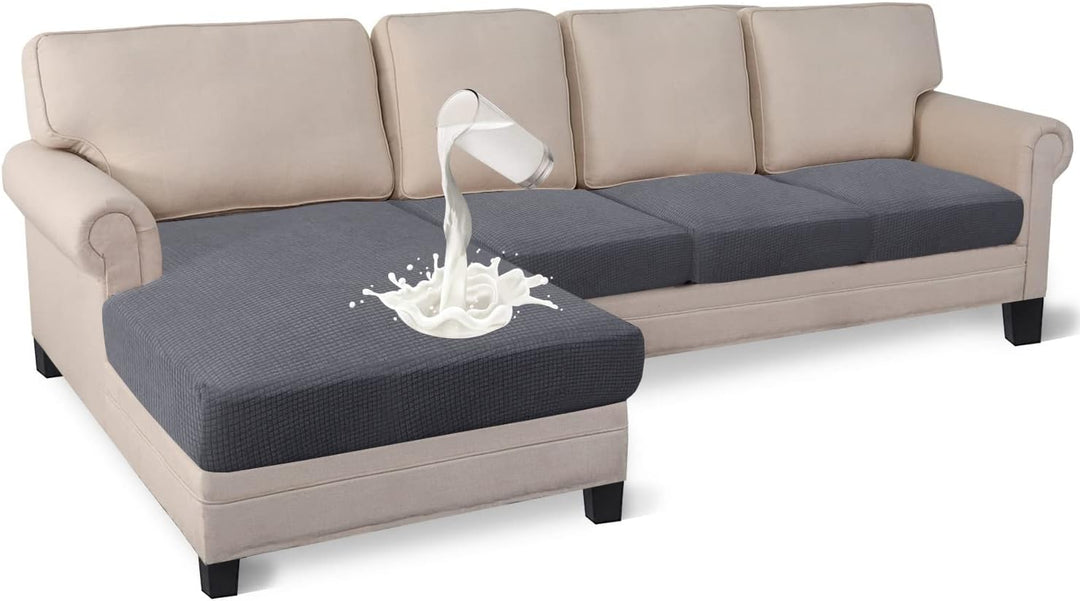 Granbest Premium Wasserabweisend 4 Stück Sektionssofa Sitzkissen Abdeckung Chaise Lounge Sofa Protec