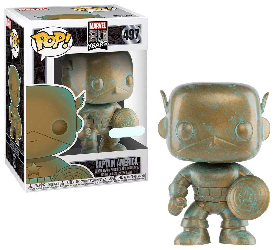 Funko FU42218 – 42218 – Marvel: 80th Anniversary – Captain America – Vinyl Figur, 9cm, One Size Einh
