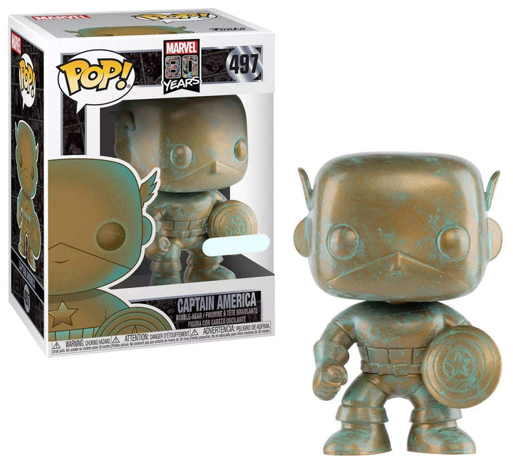 Funko FU42218 – 42218 – Marvel: 80th Anniversary – Captain America – Vinyl Figur, 9cm, One Size Einh