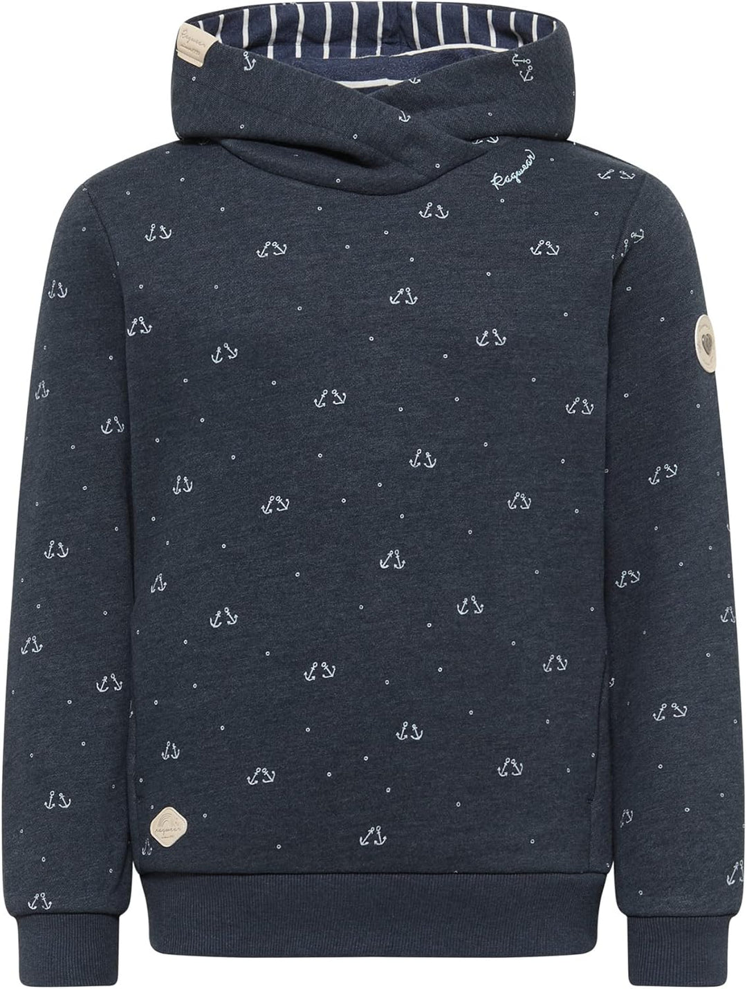 Ragwear Gitka Marina Mädchen Sweatshirt Kapuzenpullover Sweater Kinder Pullover Anker Motiv 128 Navy