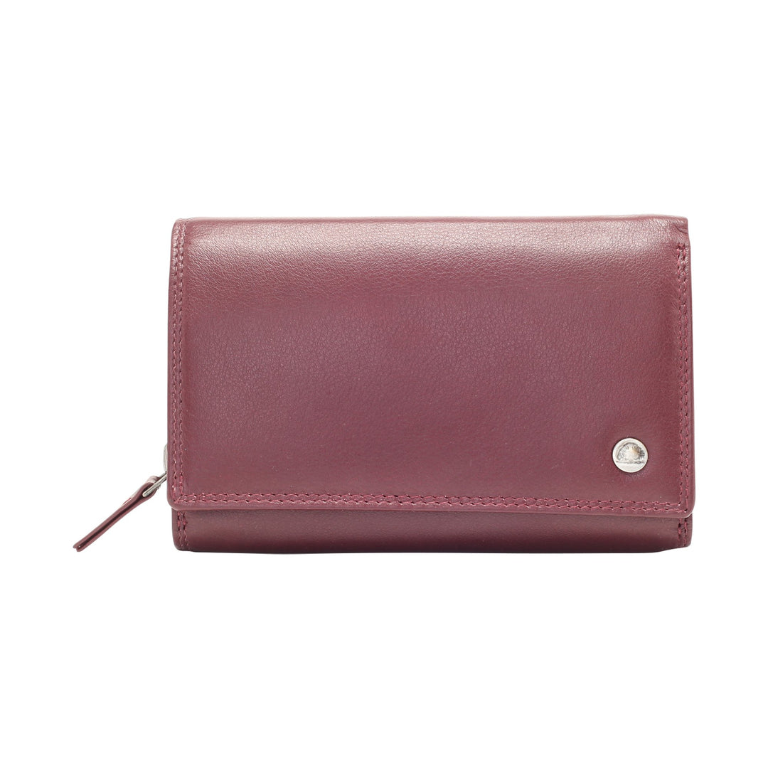 Greenburry Spongy Geldbörse Leder 15,5 cm Bordeaux, Bordeaux