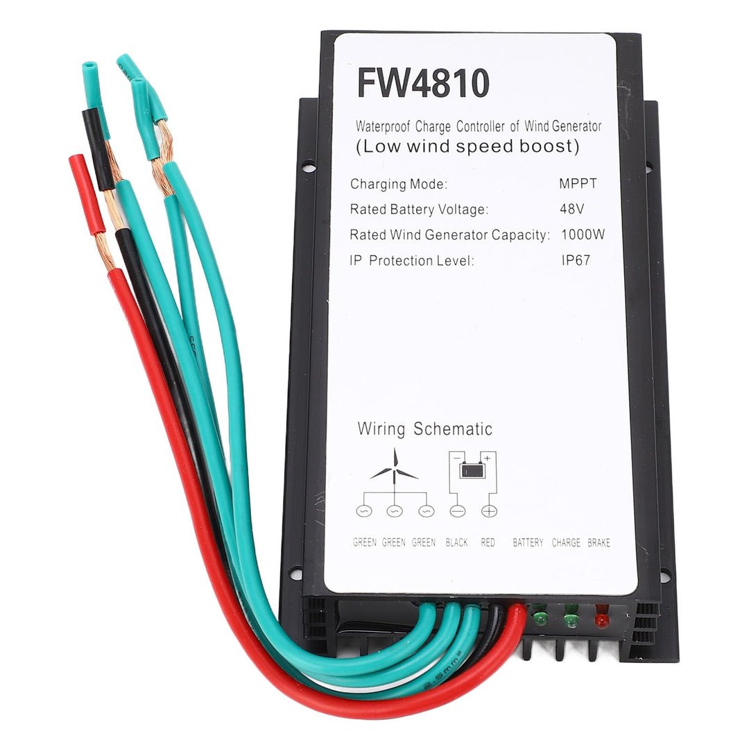 BuyWeek Windturbinen Laderegler, 1000W 48V MPPT Windgenerator Controller IP67 Wasserdicht Windkrafta