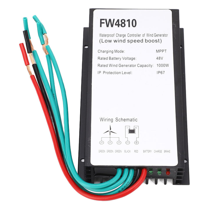 BuyWeek Windturbinen Laderegler, 1000W 48V MPPT Windgenerator Controller IP67 Wasserdicht Windkrafta