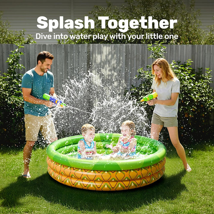 SLOOSH 3 Pack 45" X 10" aufblasbares Planschbecken, Wassermelone & Ananas & Cupcake Schwimmbad für K