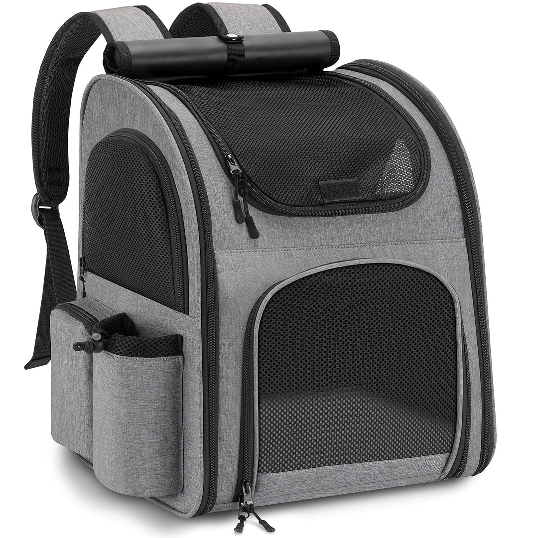 Hunderucksack bis 10kg, Haustier Rucksack mit Netzfenster, Faltbare Katzenrucksack Hunde Rucksack, A