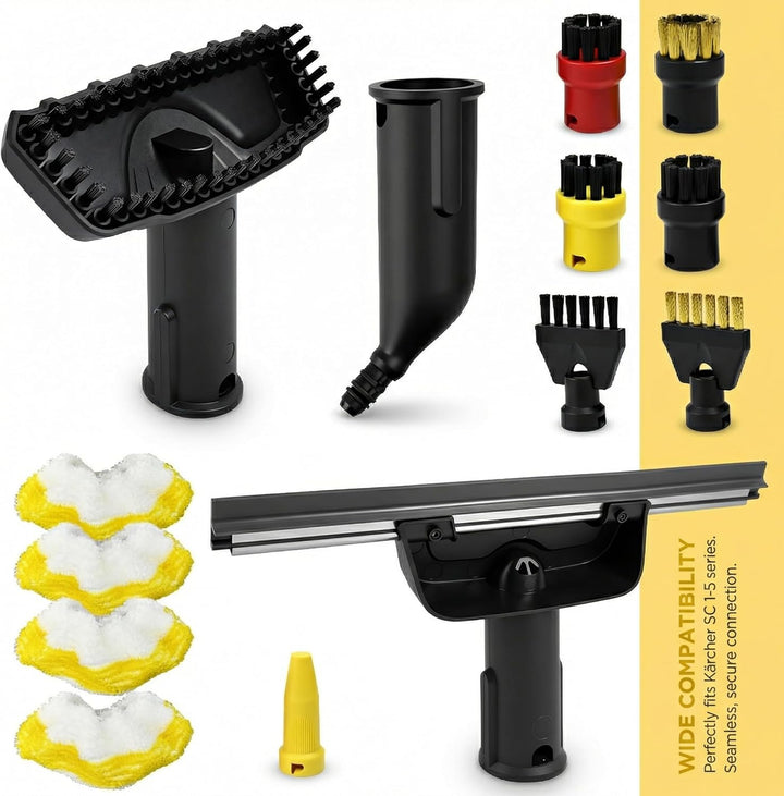 14-tlg Dampfreiniger Zubehör Kompatibel mit Kärcher Easyfix SC1 SC2 SC3 SC4 SC5, Dampfreiniger Bürst