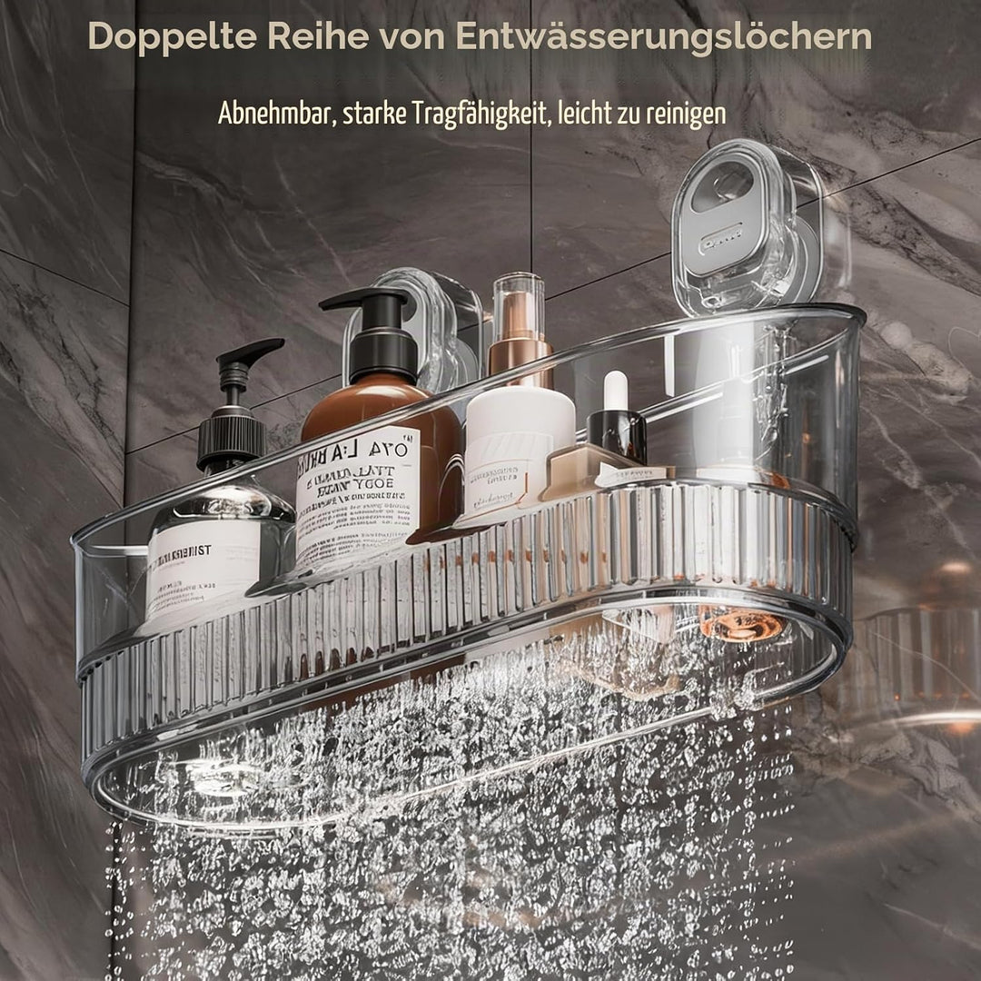Duschablage Saugnapf, Badezimmer Regal Ohne Bohren Acryl Badewannenablage Duschkorb Ohne Bohren Mit