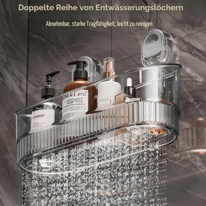 Duschablage Saugnapf, Badezimmer Regal Ohne Bohren Acryl Badewannenablage Duschkorb Ohne Bohren Mit