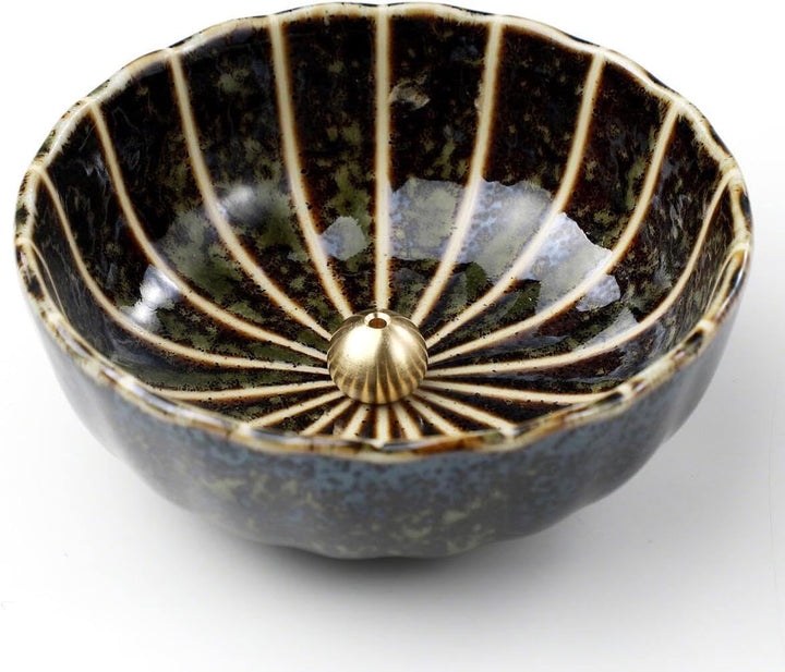 Asayu Japan Räucherstäbchenhalter - Grüner Lotus - Für Stäbchen 10cm, Made in Japan, Traditioneller