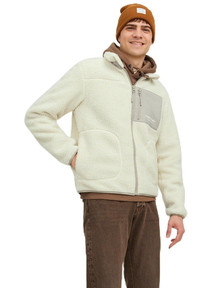 JACK & JONES Herren Jorvesterbro Teddy Jacket Sn Jacke (1er Pack) L Olive Night/Detail:black Blockin