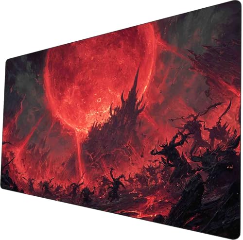 TCG MTG Spielmatte 24 × 14 - Premium-Spielmatte mit genähtem Rand mit glatter Stoffoberfläche und ru