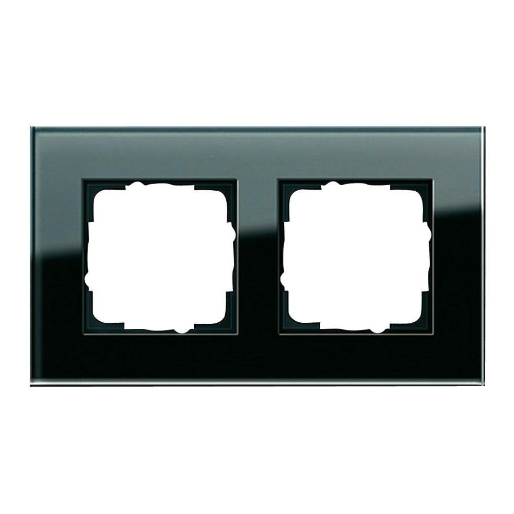 Gira 021205 021205 Rahmen 2-fach Esprit Glas, schwarz 2fach, 2fach