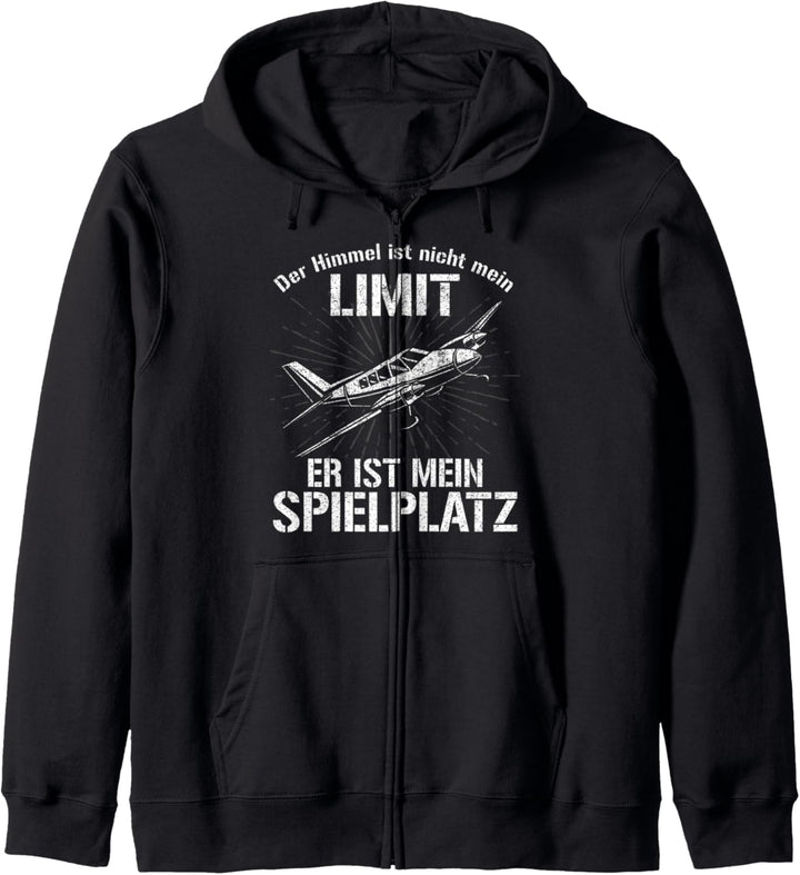 Piloten und Flugzeug Der Himmel Ist Mein Spielplatz, Flieger Kapuzenjacke
