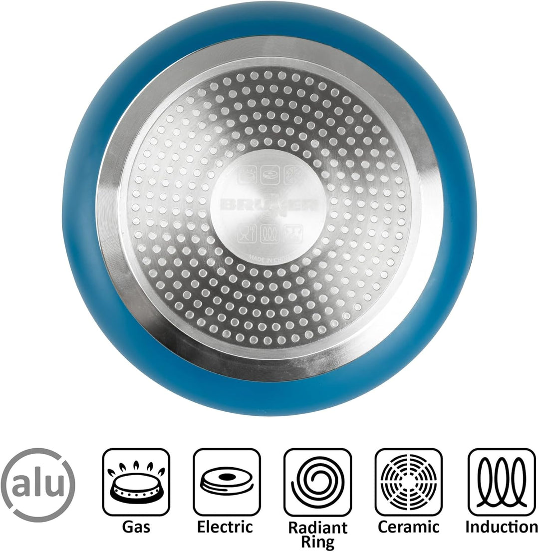 Brunner - Aluminium Topfset "Carezza Spacemaster" Ø 22 cm PFOAfree Compact Storage