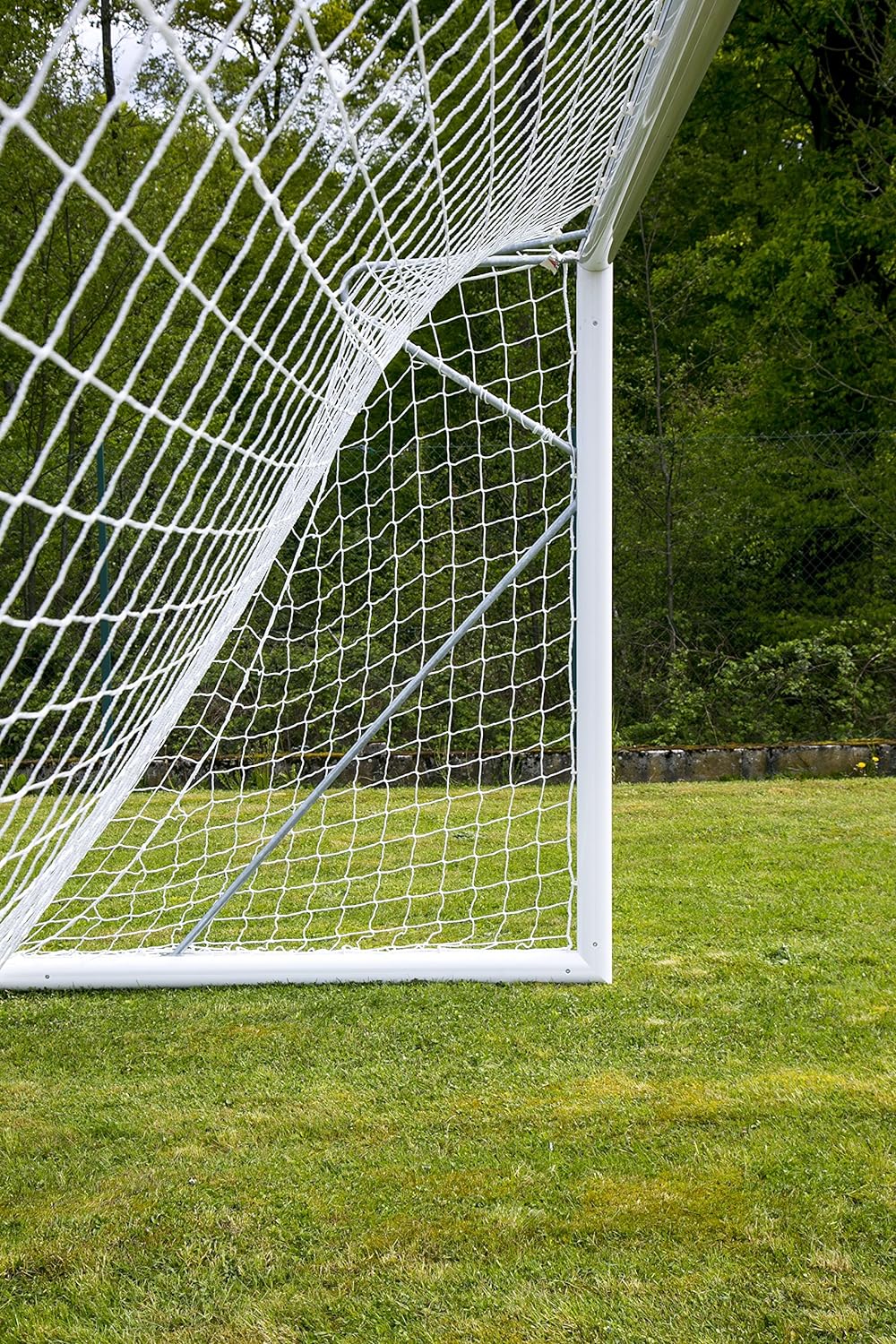 Fussballnetz Clubs 7.32 x 2.44 x 0.8 x 1.5 m - 4mm - Extrem robust - Weiss