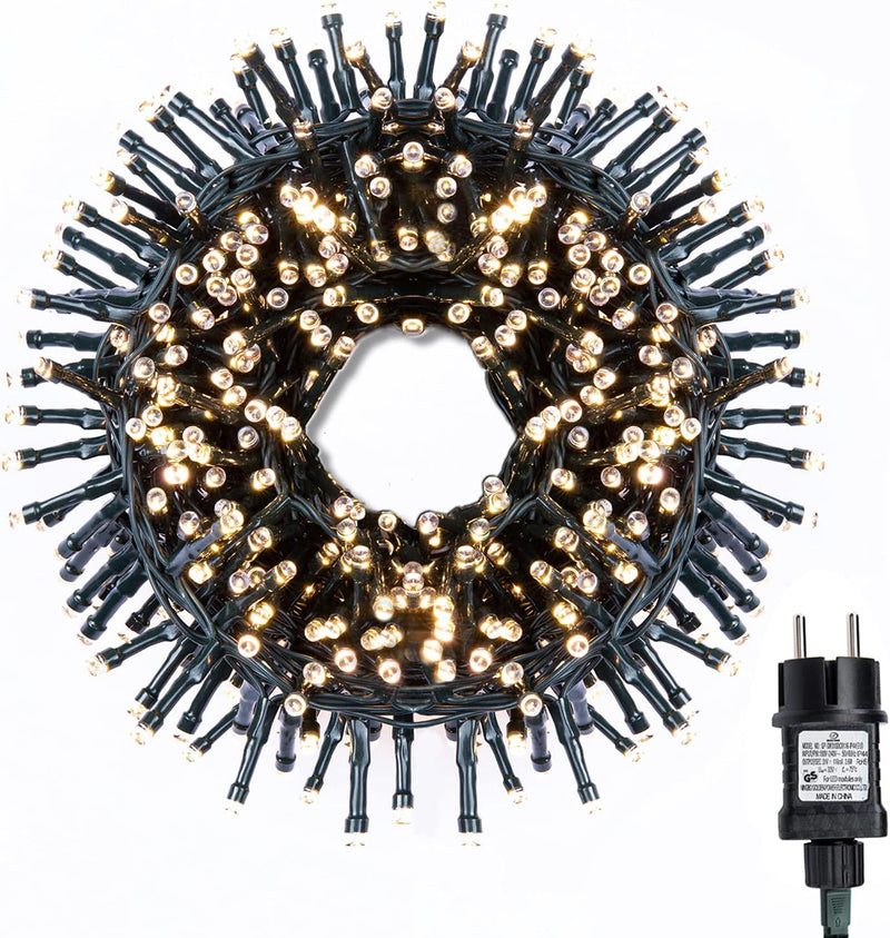 Gresonic-Led-Cluster-Lichterkette-Strombetrieb Deko für Innen Aussen Garten Weihnachtsbaum Hochzeit