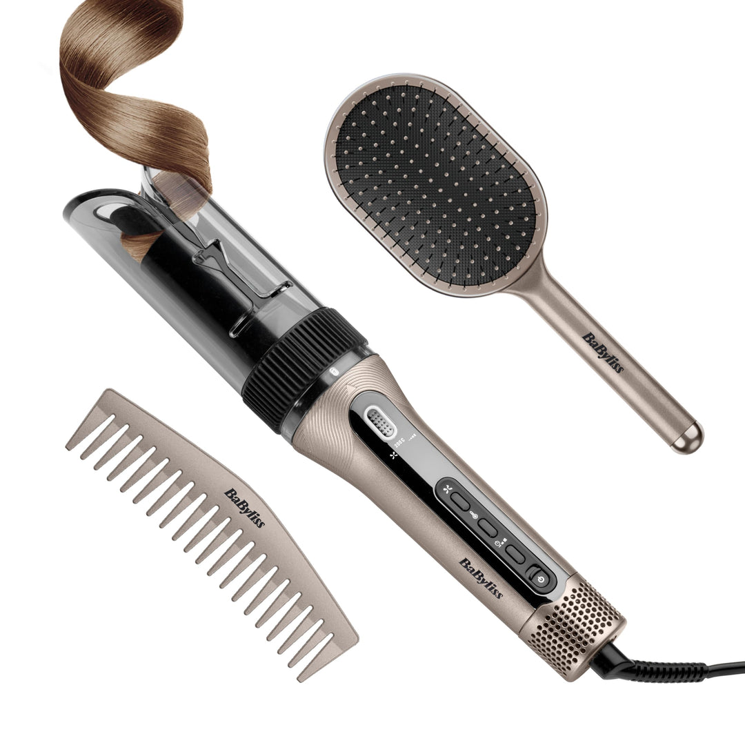 BaByliss Style Secret Air Automatisch Lockenstab – 25mm mit sanfter Wärme &amp; Luftstrom, 48 Styling‑Ko