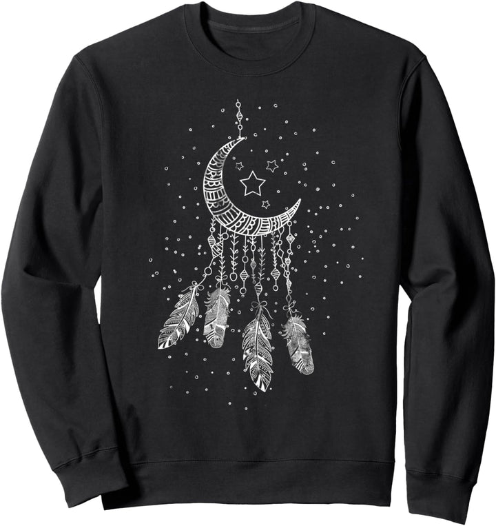 Nacht Mond Indianer Geschenk Traumfänger Sweatshirt