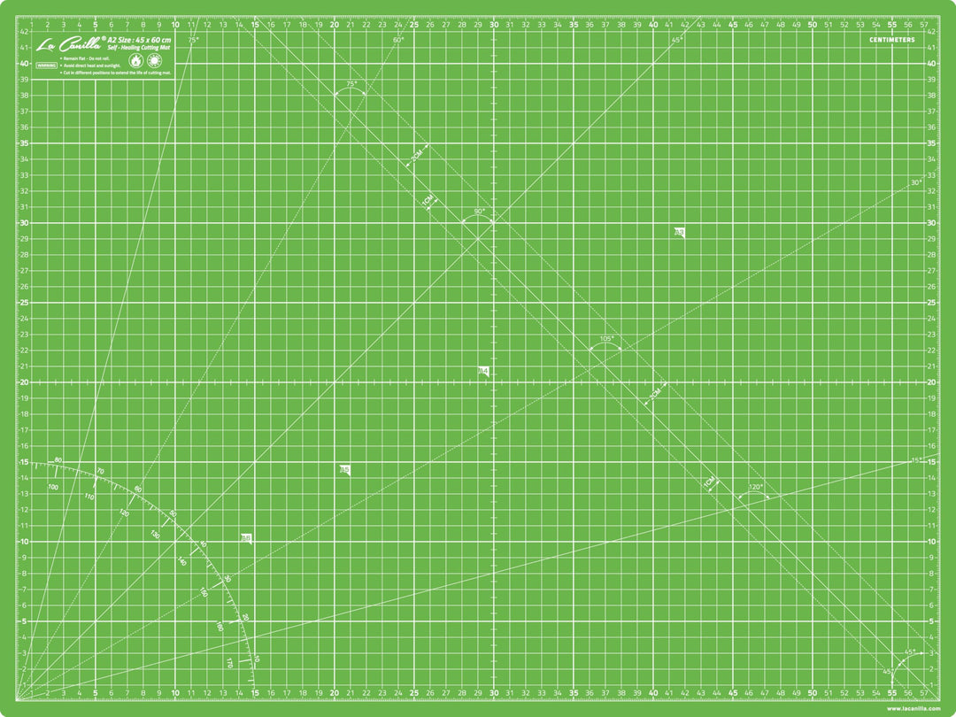 La Canilla Schneidematte A2 Selbstheilend (60x45 cm - 24x18") Cutting Mat Schneideunterlage für Bast