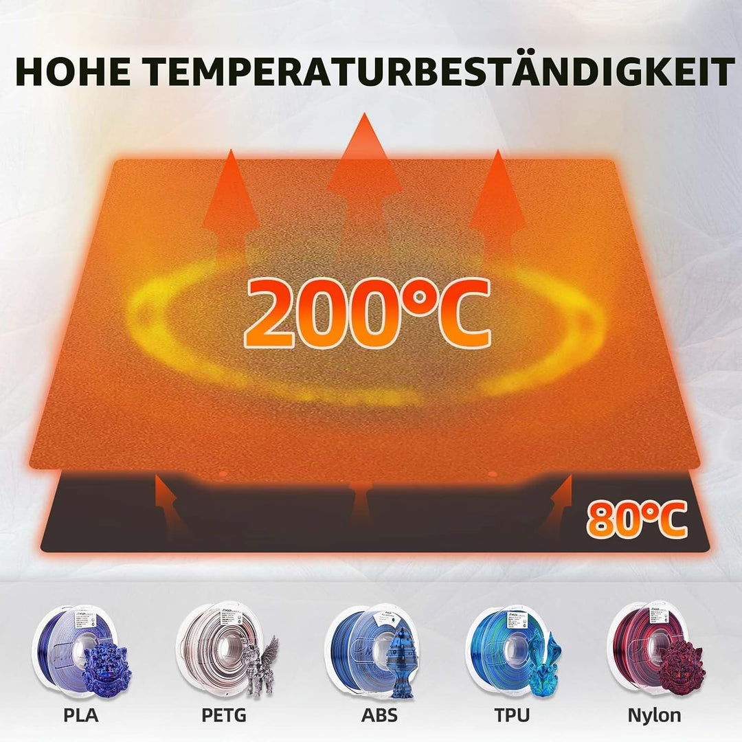 IdeaFormer PEI Pressure Plate PEI Druckplatte 220 x 220 mm, Double-Sided Textured Magnetische PEI Pl
