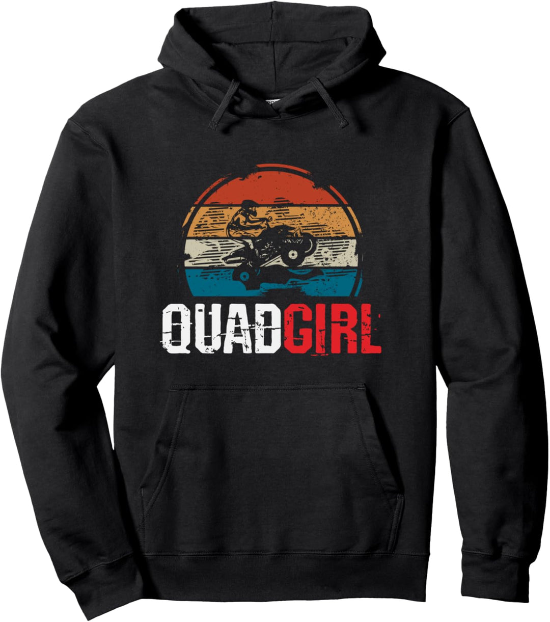 Quadgirl, Lustiger Spruch Quad-Bike Fahrer, Mädchen Motiv Pullover Hoodie
