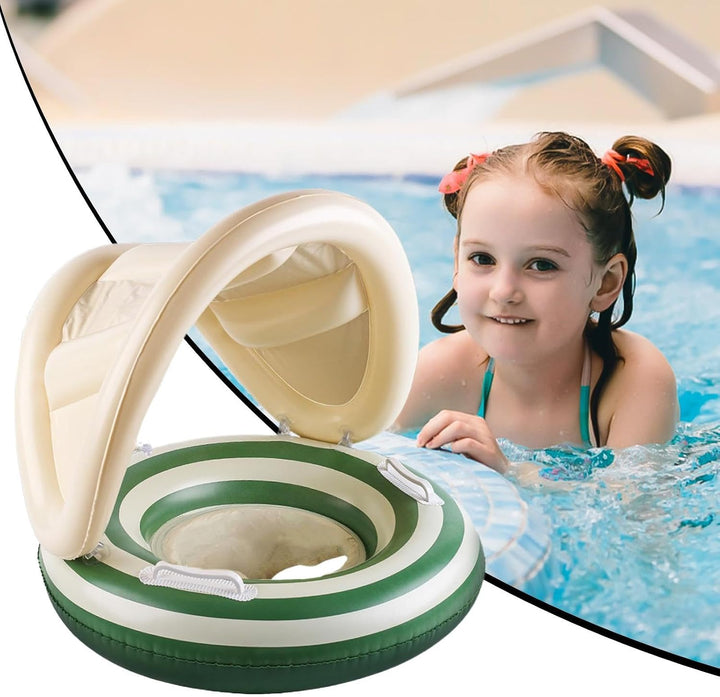 Kinder Aufblasbare Pool Schwimmhilfen - Pool-Aufblasartikel mit Sonnendach,Kinder-Wasserschwimmsitz,