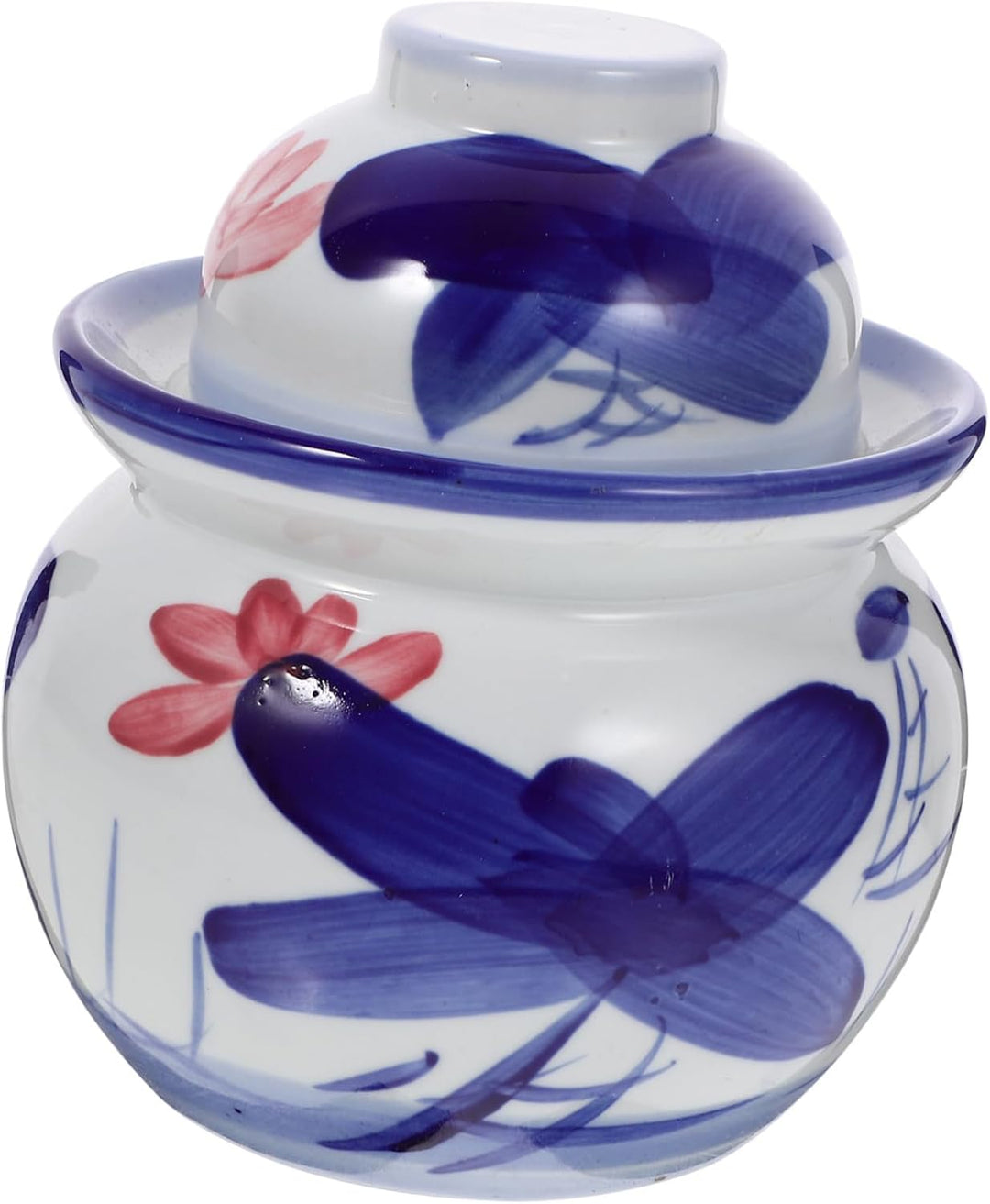 Happyyami Kimchi-Altar Chinesisches Gurkenglas Gärbehälter Onggi-Kimchi-Topf Pickle-flip-Glas Gurken