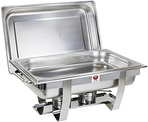 Beeketal 4er Chafing Dish Set 'BCD-4' Profi Gastro Speisewärmer Set aus Edelstahl - Lieferumfang: 4x