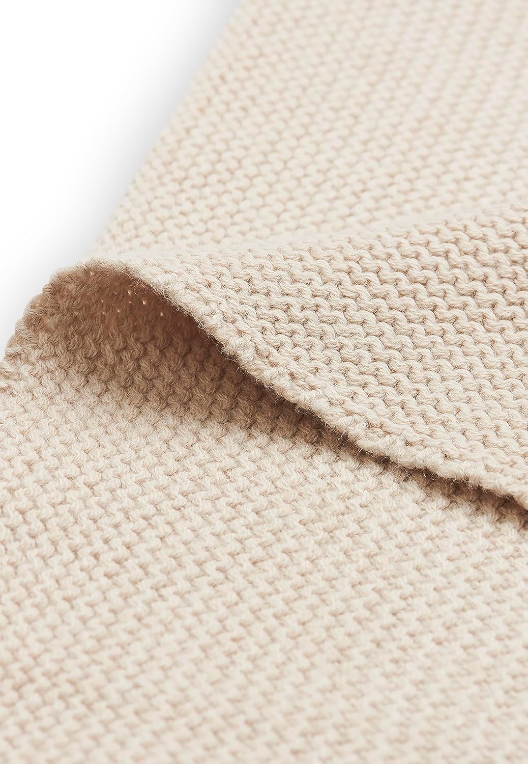 Jollein Kinderdecke Basic Knit 75x100cm - Nougat Beige Baby, Beige Baby