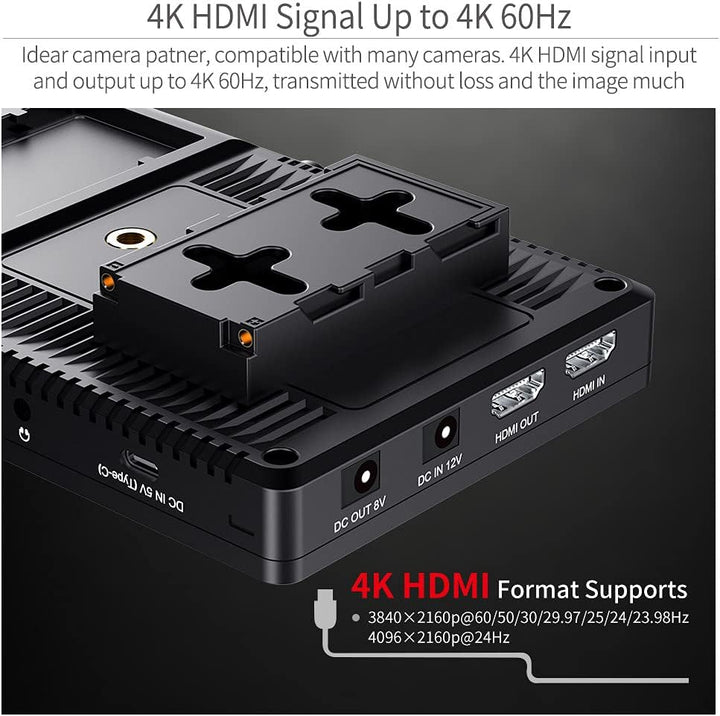 FEELWORLD F7 PRO 7-Zoll-Touchscreen-Spiegelreflexkamera-Feldmonitor mit 3D-Lut HDR-Wellenform extern