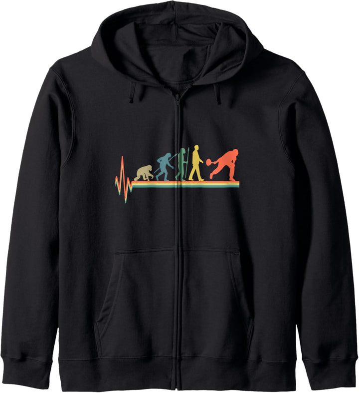 Evolution Stockschütze T-Shirt Eisstockschiessen Stocksport Kapuzenjacke
