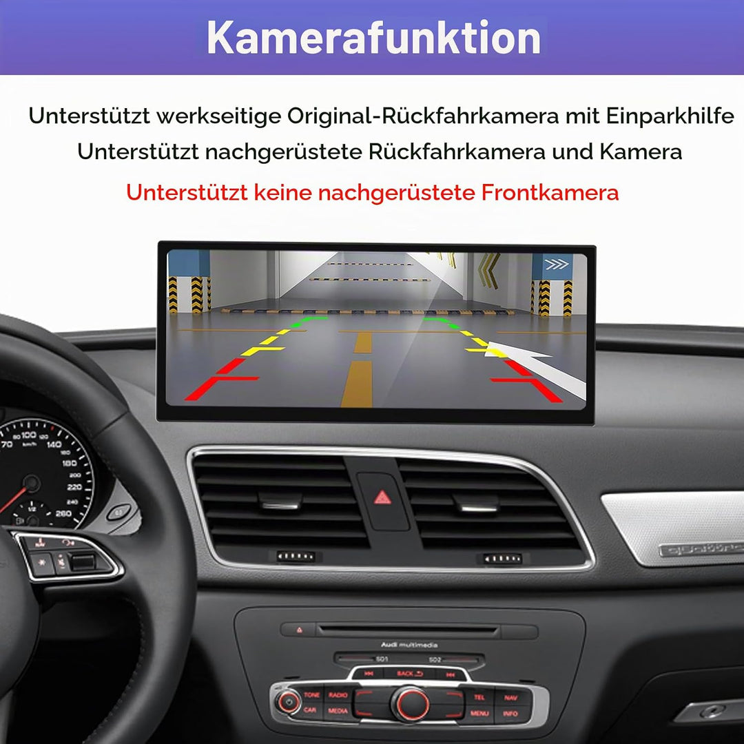 Road Top 12,3 Zoll Ultraschmaler Autoradio CarPlay für Audi Q3 (2013-2018) | Linux HD Touchscreen, W