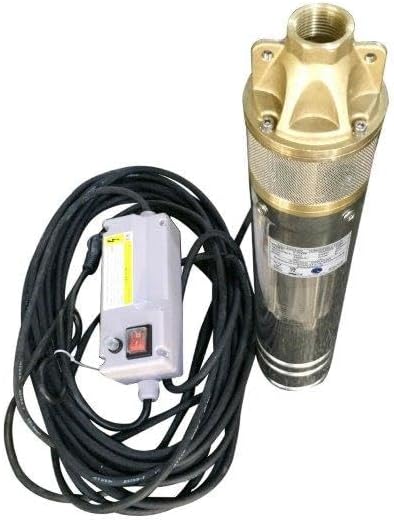 CHM GmbH Brunnenpumpe 3 Zoll Sandverträglich 0,75 kW 2500 L/h 5,8 Bar mit Anlaufkondensator Box + Rü