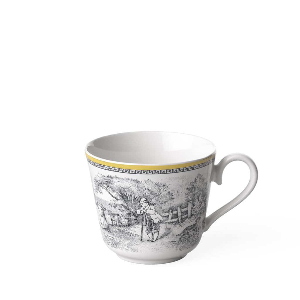 Villeroy und Boch Audun Ferme Tasse, 350 ml, Höhe: 8cm, Premium Porzellan, Weiss/Bunt Landhaus & Rus