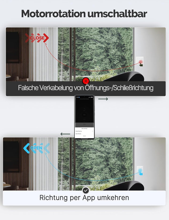 MOES Rolladenschalter Smart Wlan mit Prozentanpassung, Touch Alexa Rolladen Schalter, Smart Jalousie