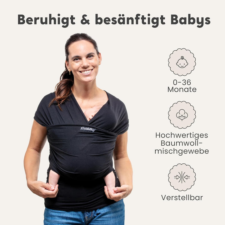 CuddleBug Tragetuch Baby Neugeborene - Elastisches Babytrage Neugeborene ab Geburt & Kleinkinder bis